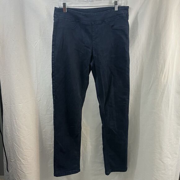 Carreli Womens Slim Skinny Jeans Blue Pockets Dark Wash Mid Rise Denim - Picture 1 of 6